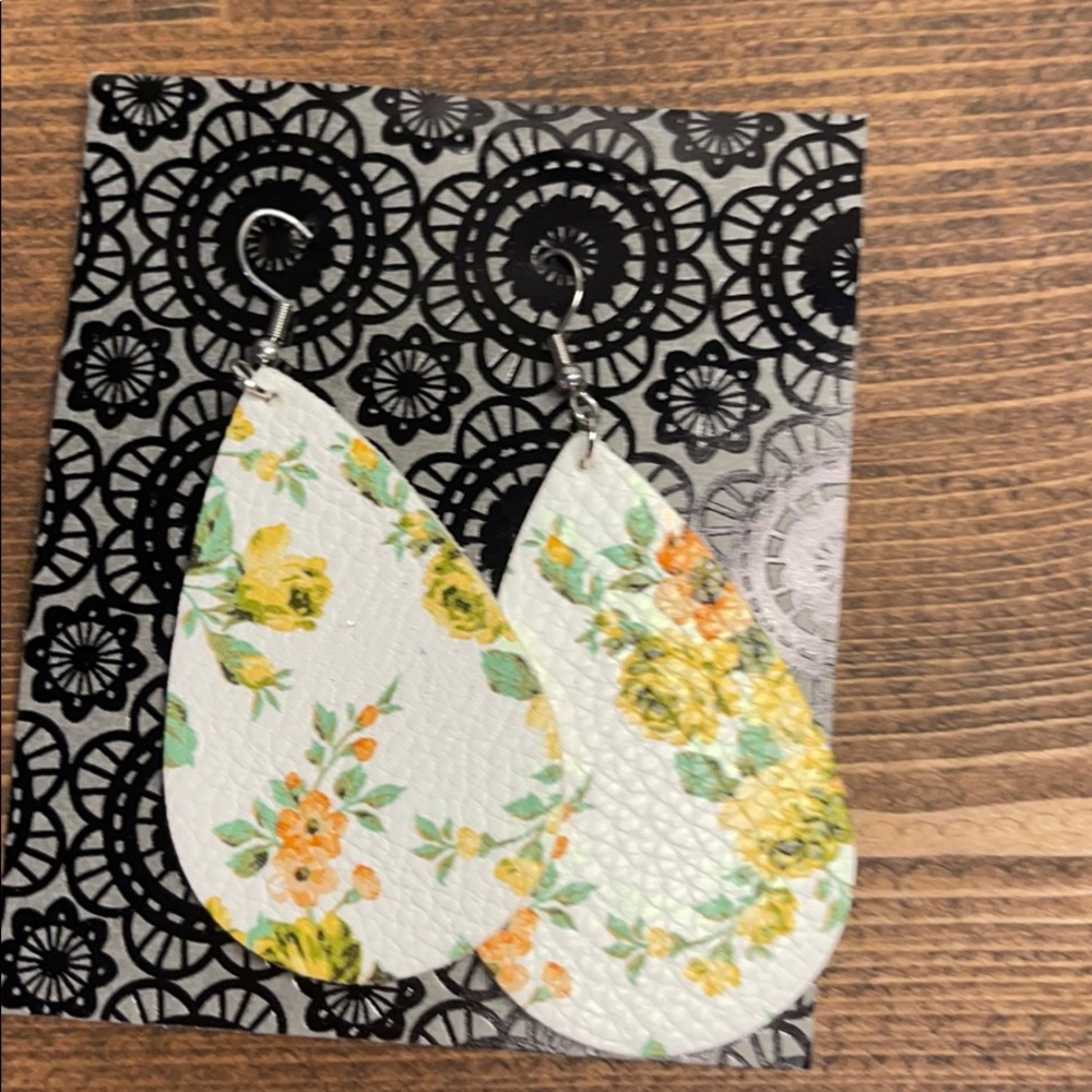 Faux leather earrings